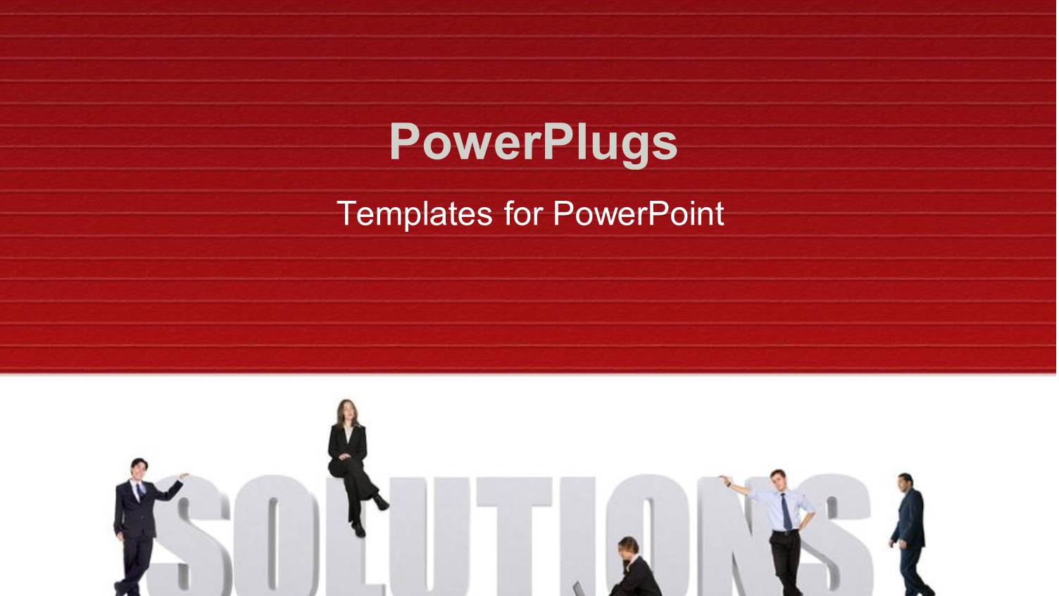 Business Men Solutions Red Background Problems Planning Strategy Team Work