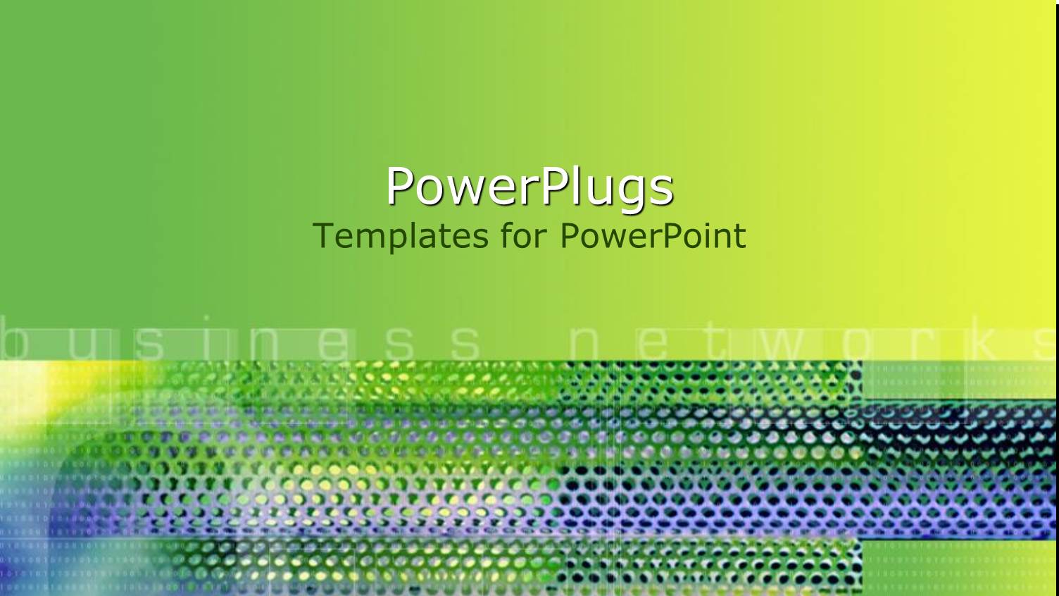 Business Network Text Written on a Green and Blurry Blue Background