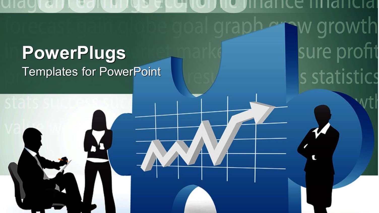 Business People with Man Doing presentation with Financial Charts