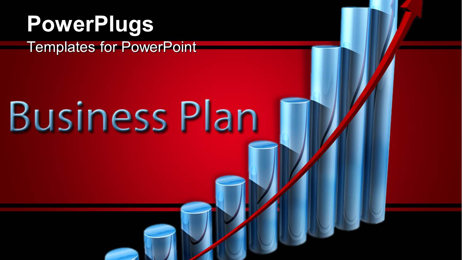 a Business Plan with a Growth Chart and Black Background