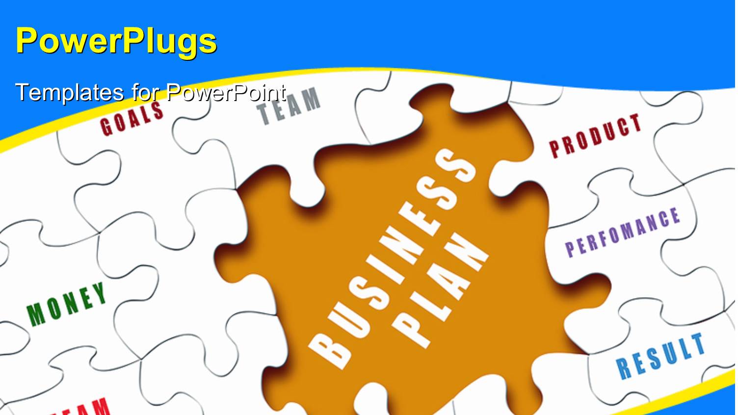 the Business Plan Puzzle Piece Missing and a Few Puzzle Pieces with Business Terms Written on them