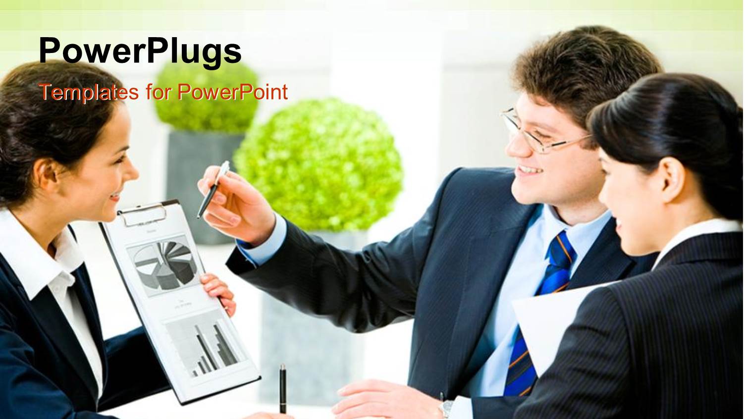 Business Professionals Discussing New Project in Office Building