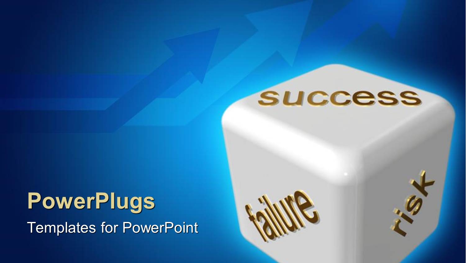 Business Risk Depiction with SUCCESS, FAILURE and RISK on Sides of Dice