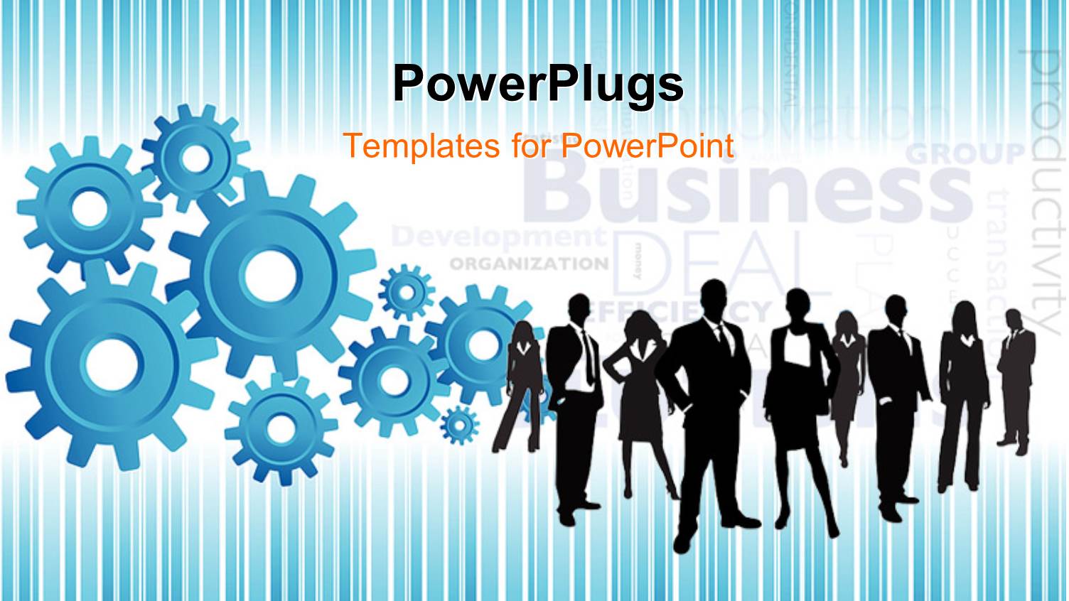 Business Team with Different Sizes of Gears Connected Together 