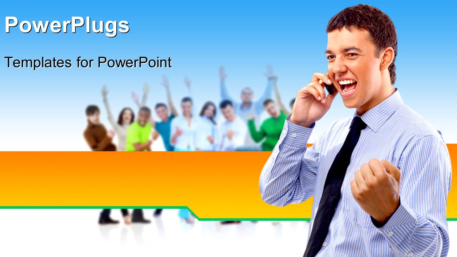 a Man Shouting Excitedly and Receiving a Call