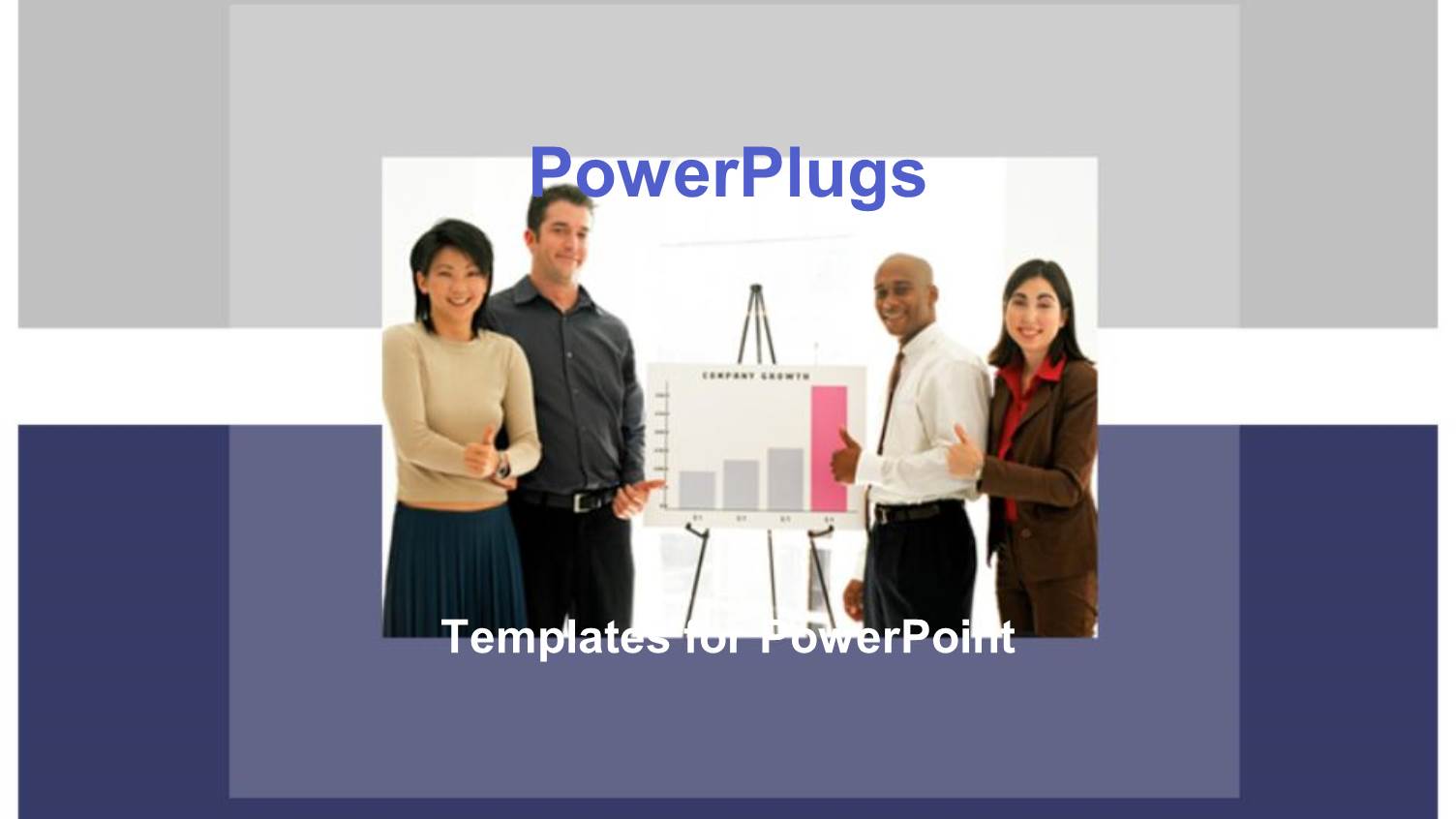 Business Team Standing Around Business Chart Showing Growth