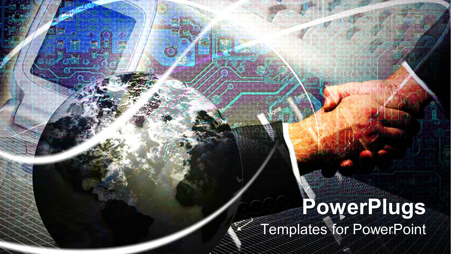 Business and the Technology People Shaking Hands with Each other
