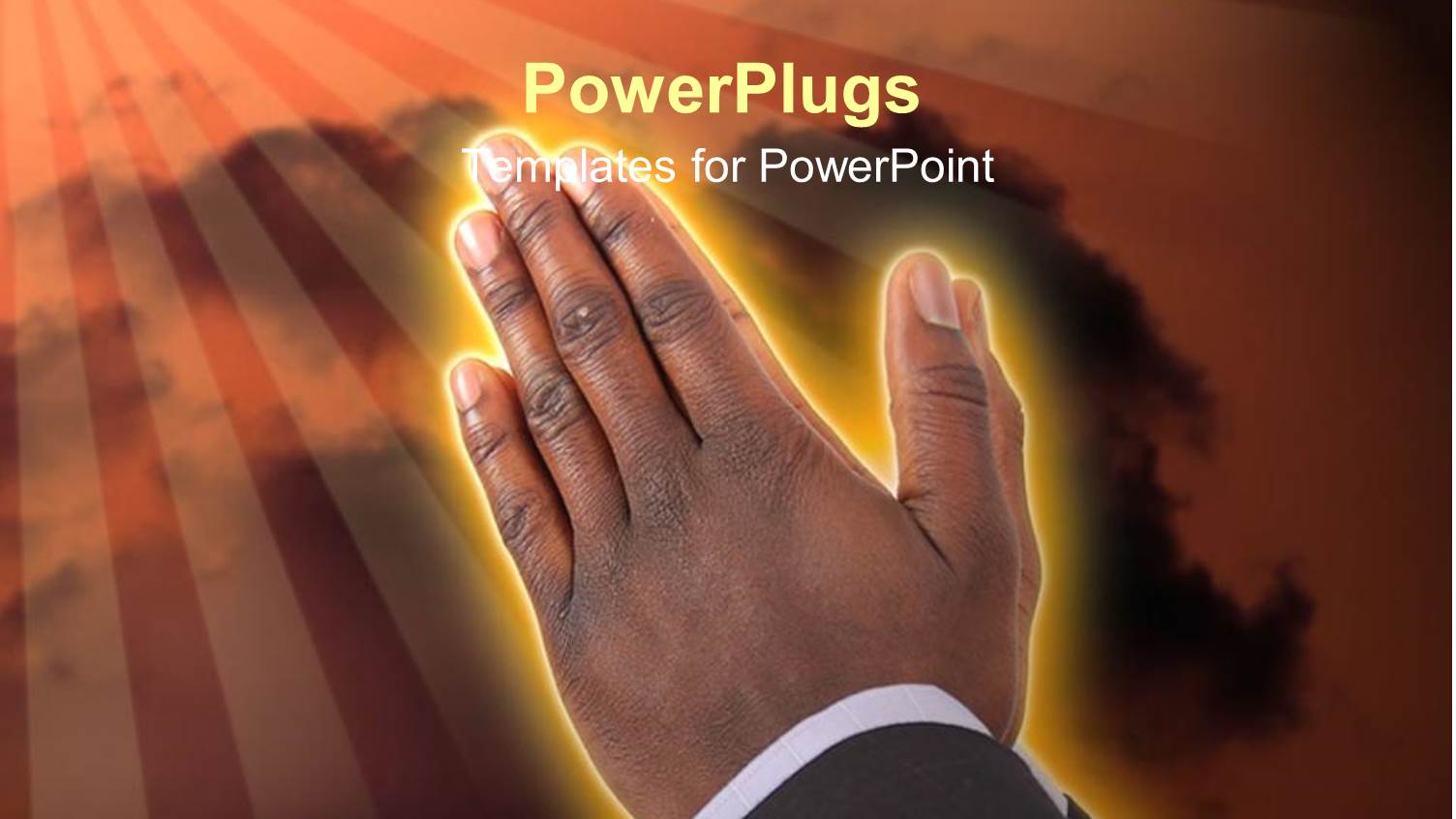 Businessman Hands Put Together in Prayer Posture.