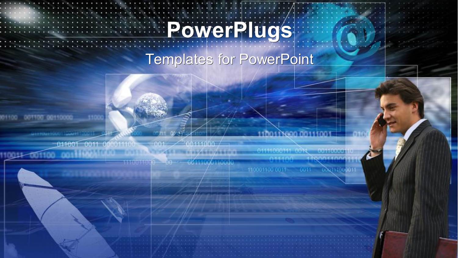 a Businessman with Technological Background Along with Binary Numbers