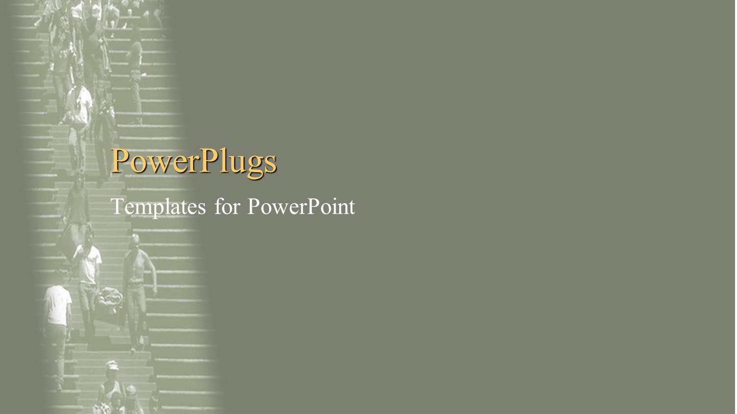 Busy Outdoor Stairway to large, Important Building on Gray Background