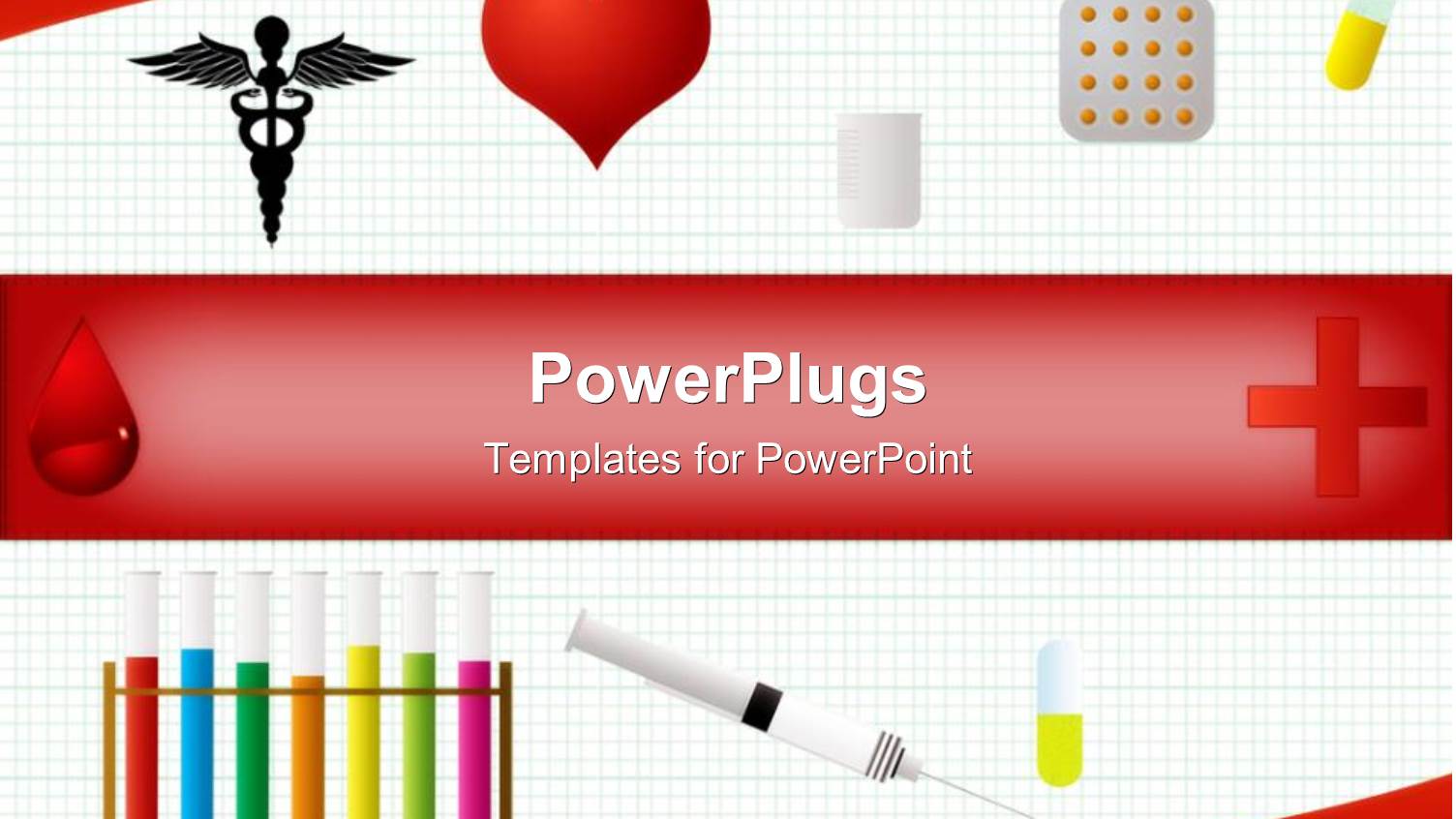 Caduceus, Heart, Pills, Test Tubes, Syringe