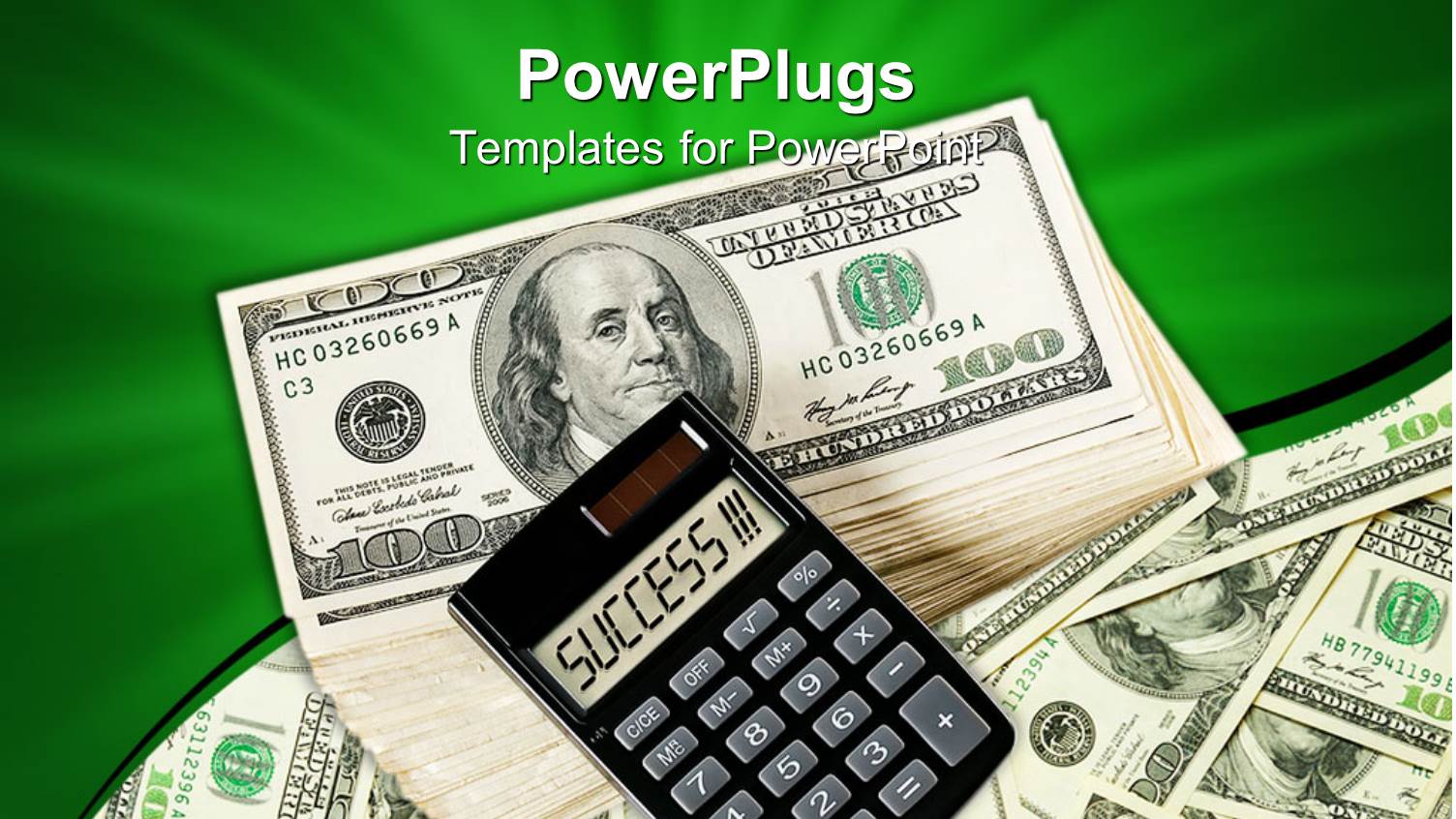 a Calculator on a Bundle on Dollar Notes