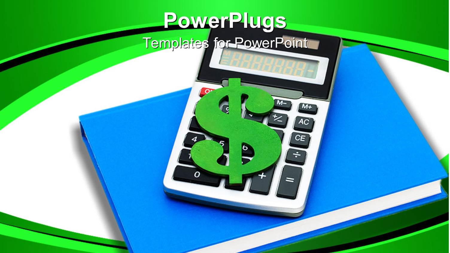 a Calculator with a Dollar Sign and Book Beneath it