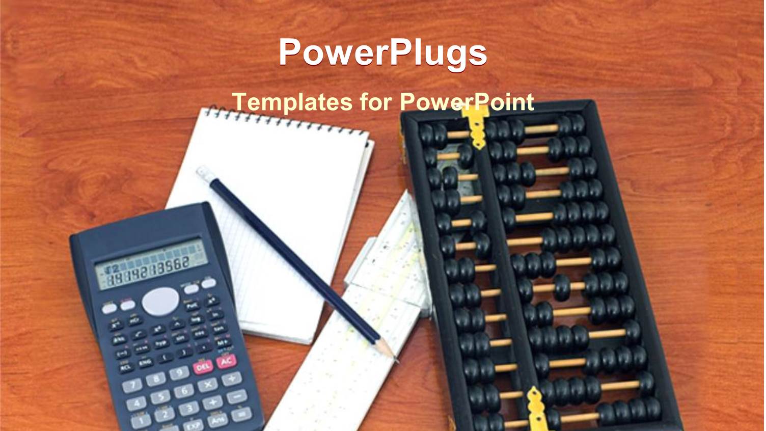 Calculator, Pencil and a White Note Pad on a Table