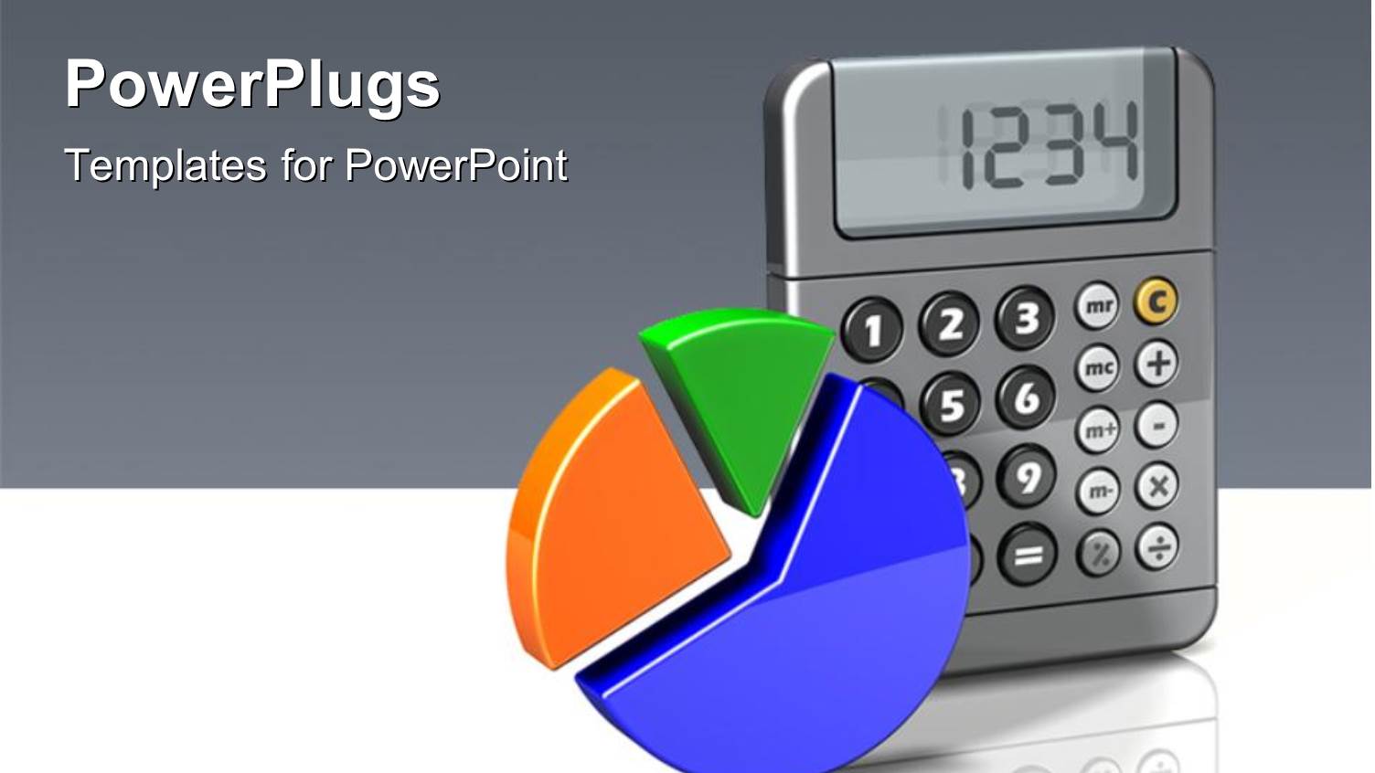 a Calculator and a Pie Chart