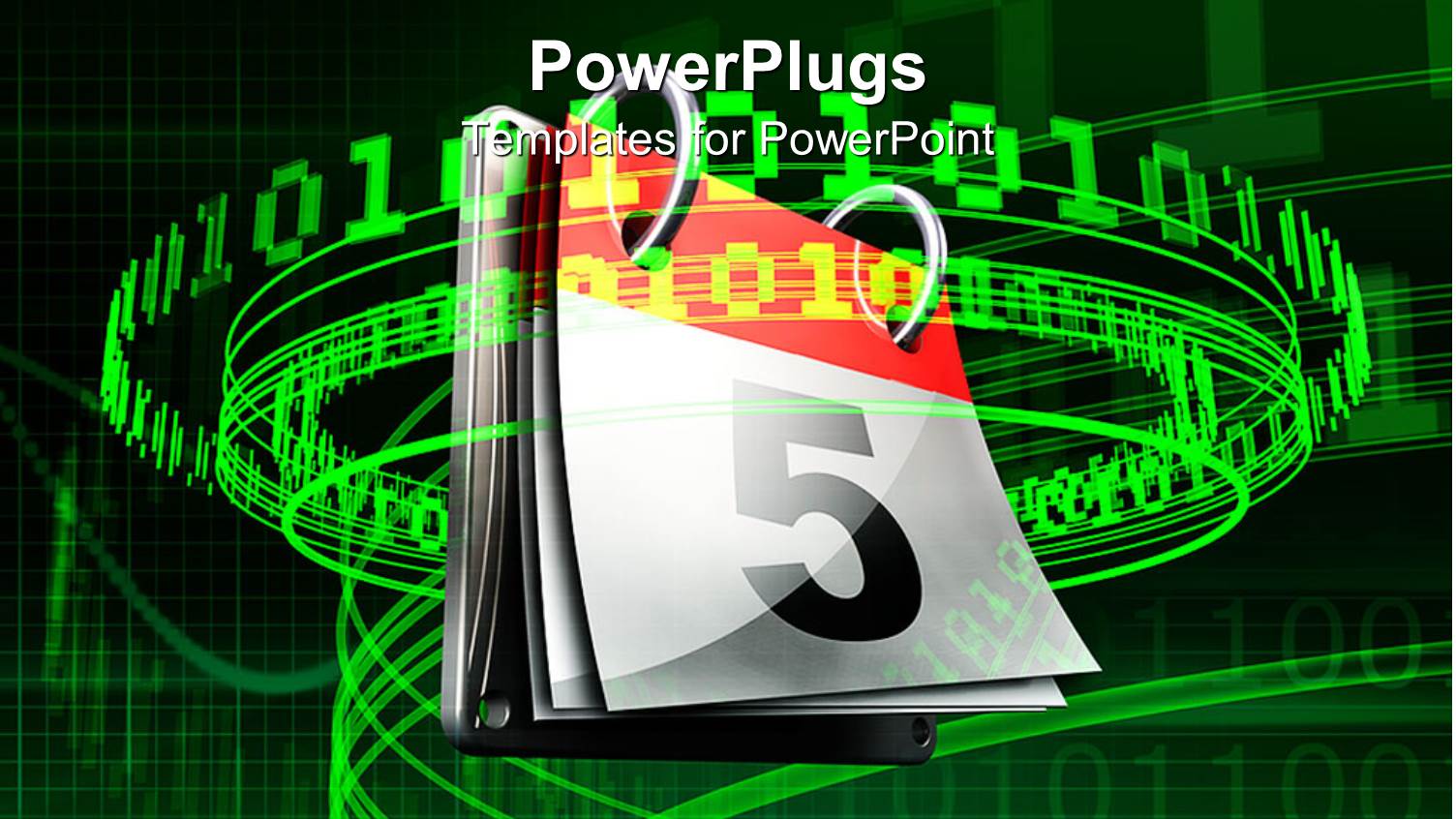 a Calendar with a Digital Background Related to Binary Numbers