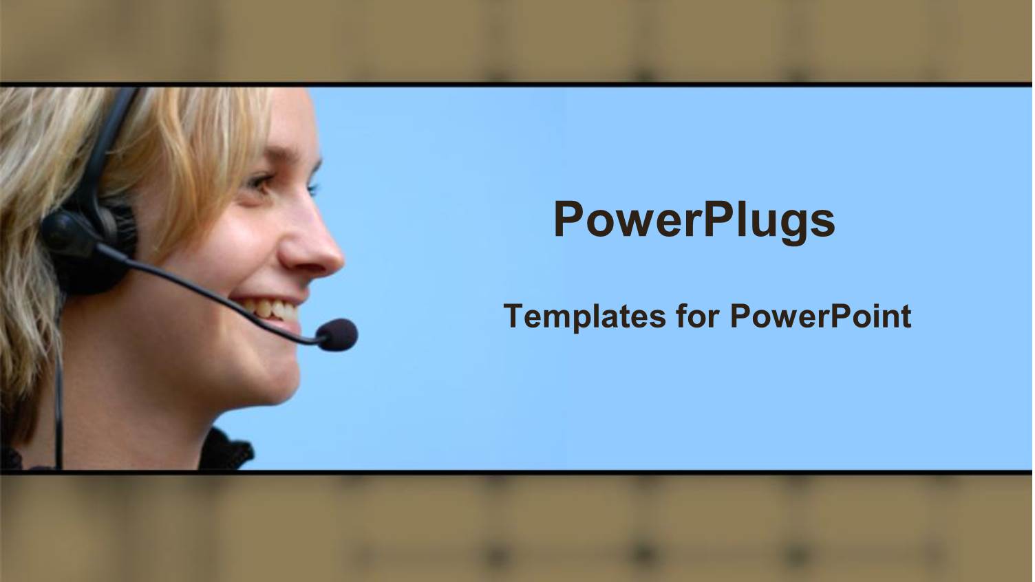 a Call Center Girl Smiling with Bluish Background