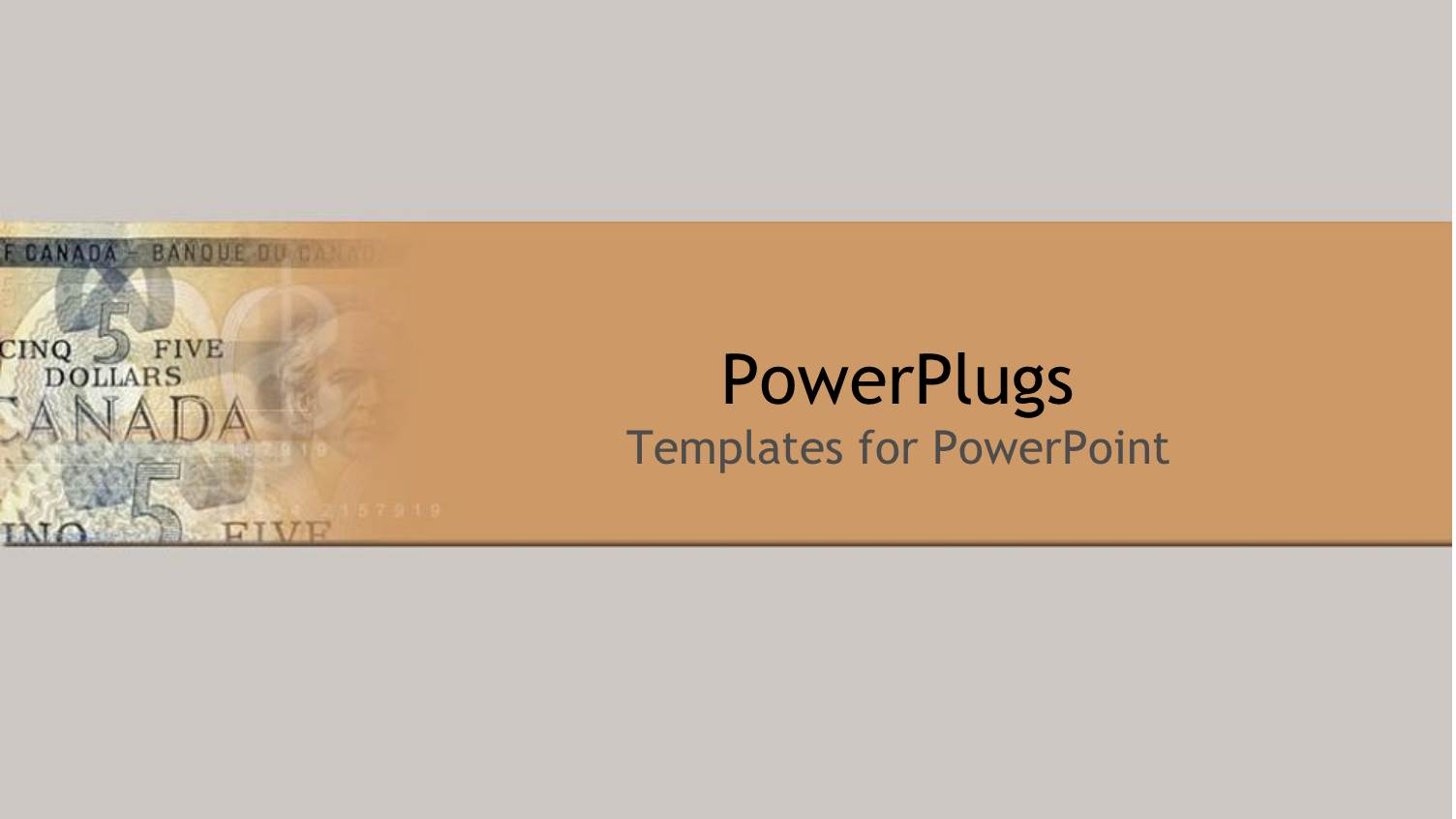 Canadian Dollar Notes on Grey Background