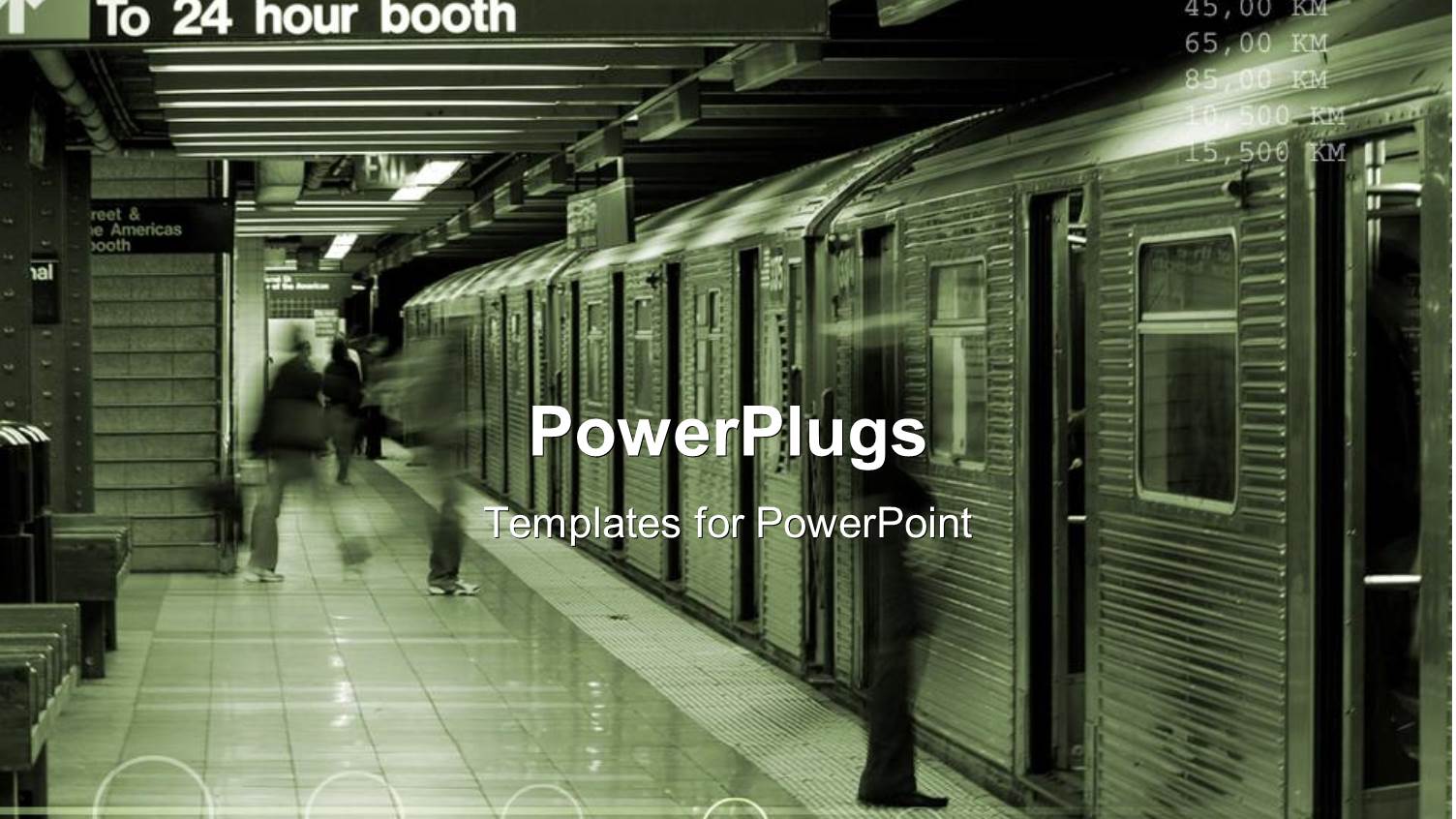 Canal Street Subway Station in Downtown with Train Waiting