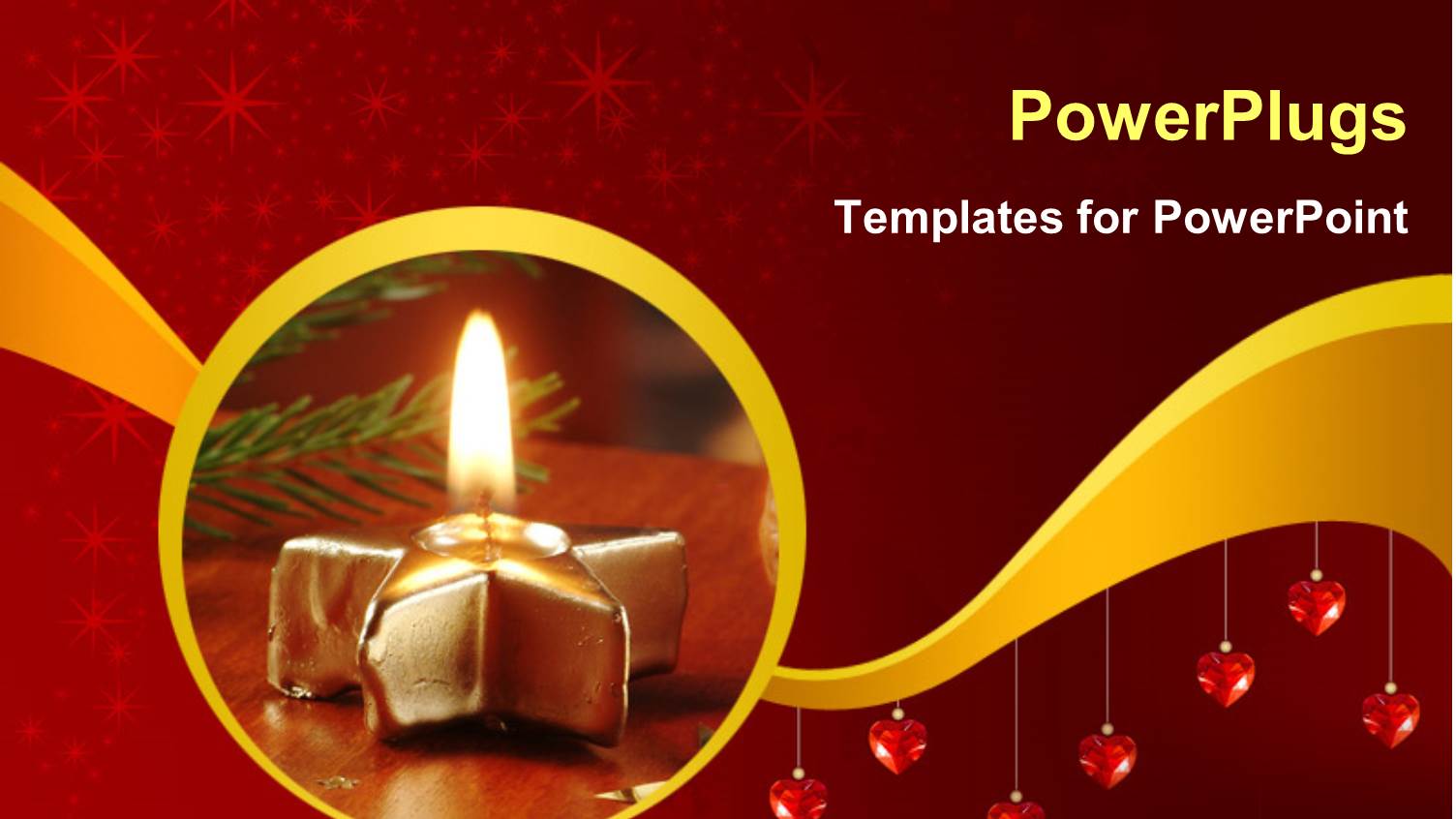 a Candle in Form of a Star with Reddish Background