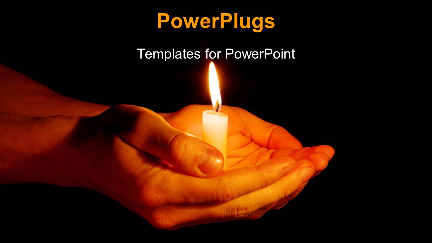 a Pair of Hands Holding the Candle