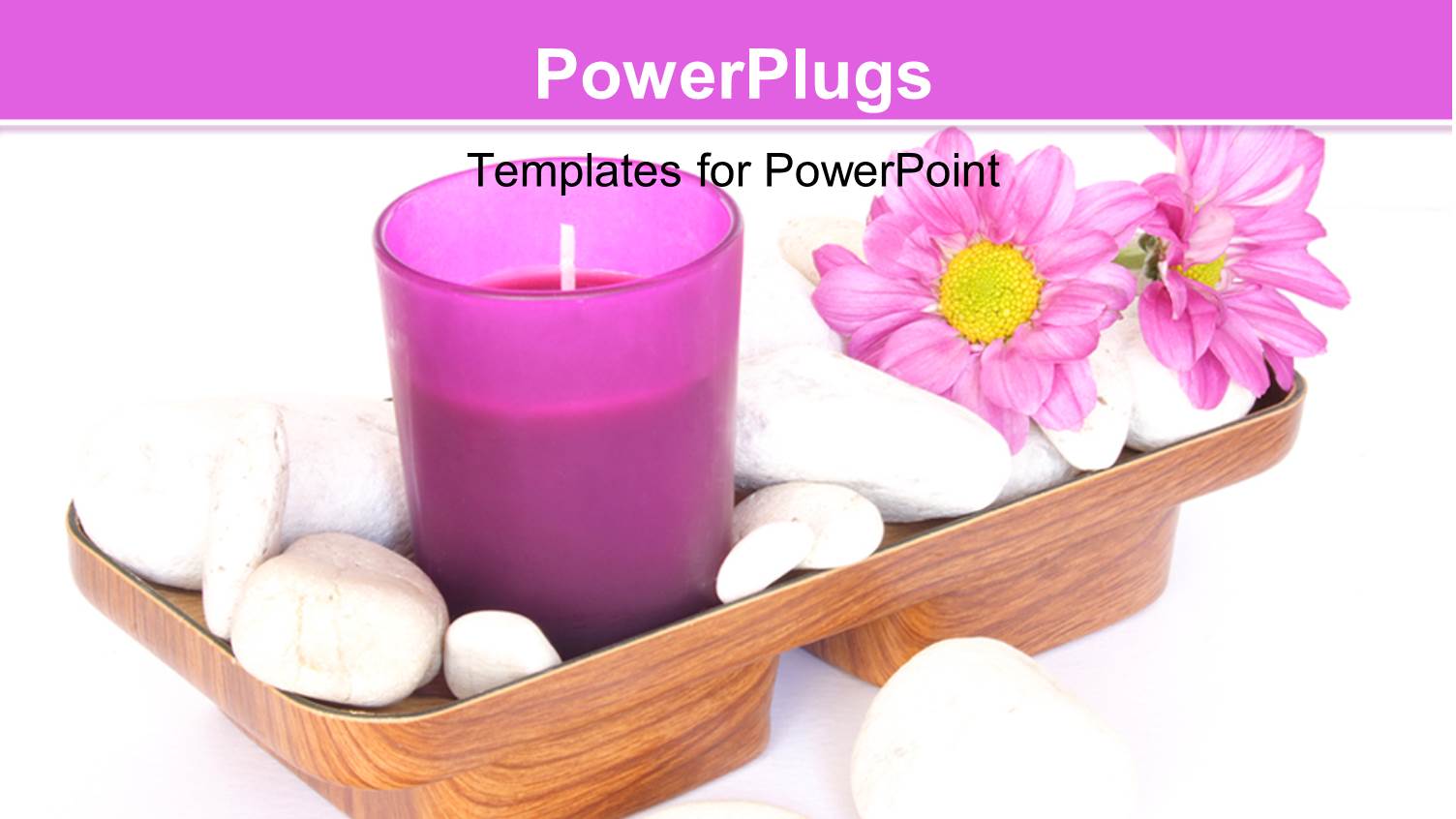 a Candle with a Lot of Flowers and a White Background