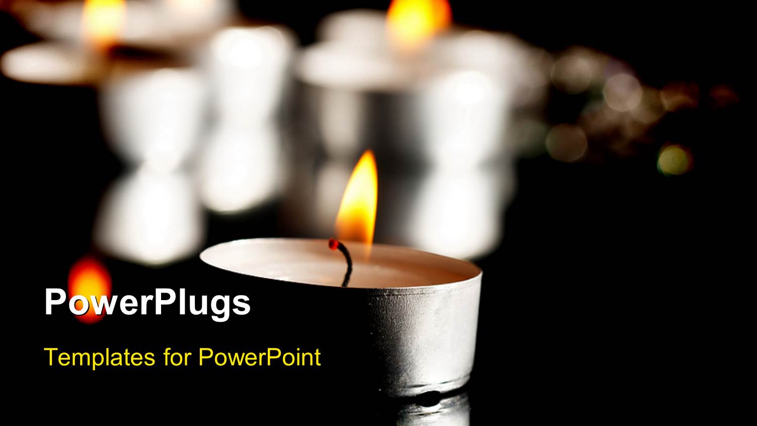 a Number of Candles with Blackish Background