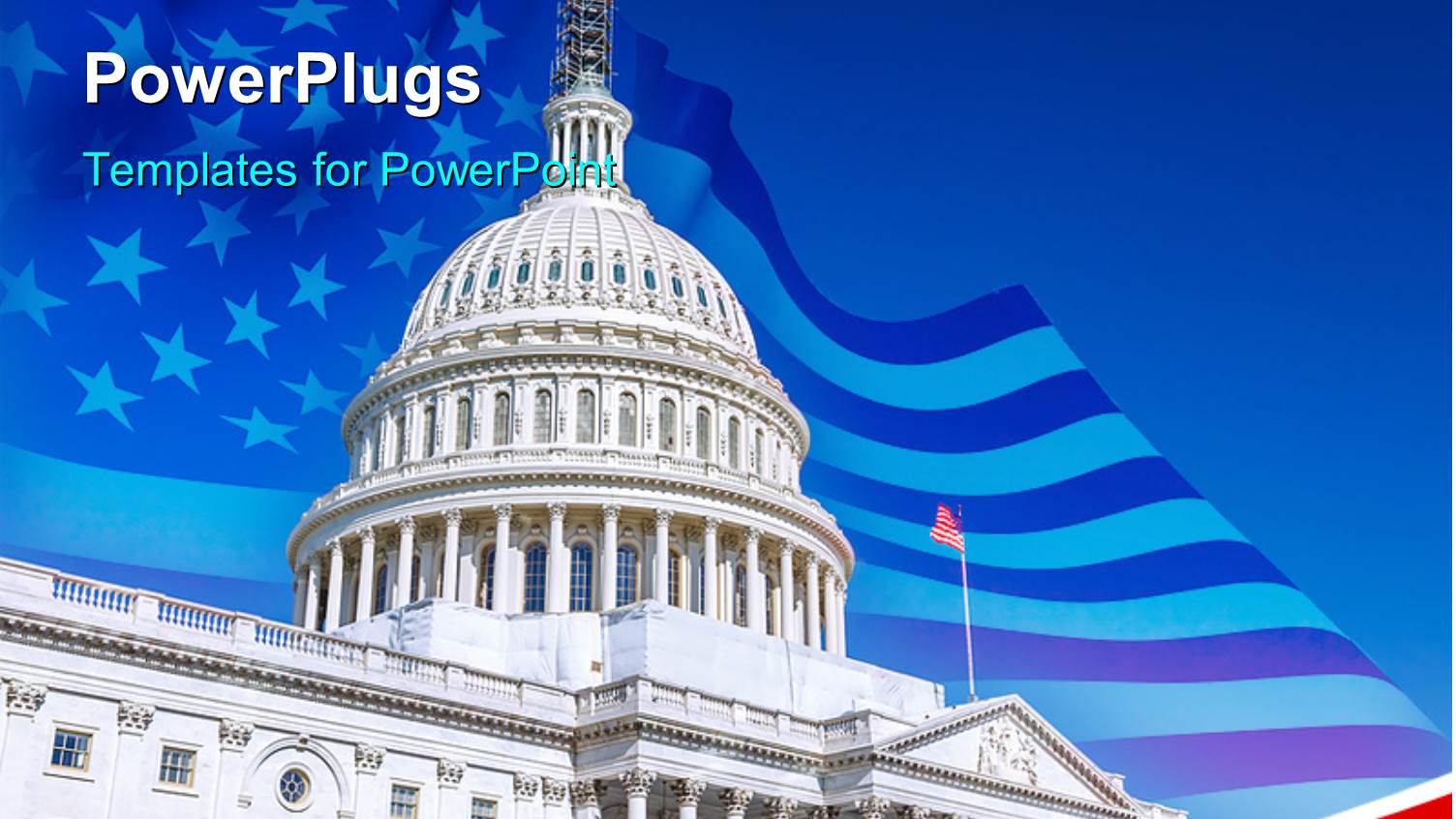 us Capitol Over Blue Sky, Washington DC