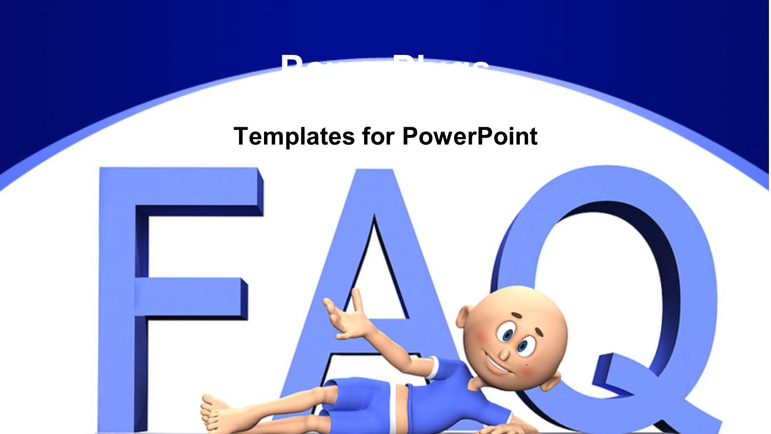 Cartoon Presenting FAQ with White Color