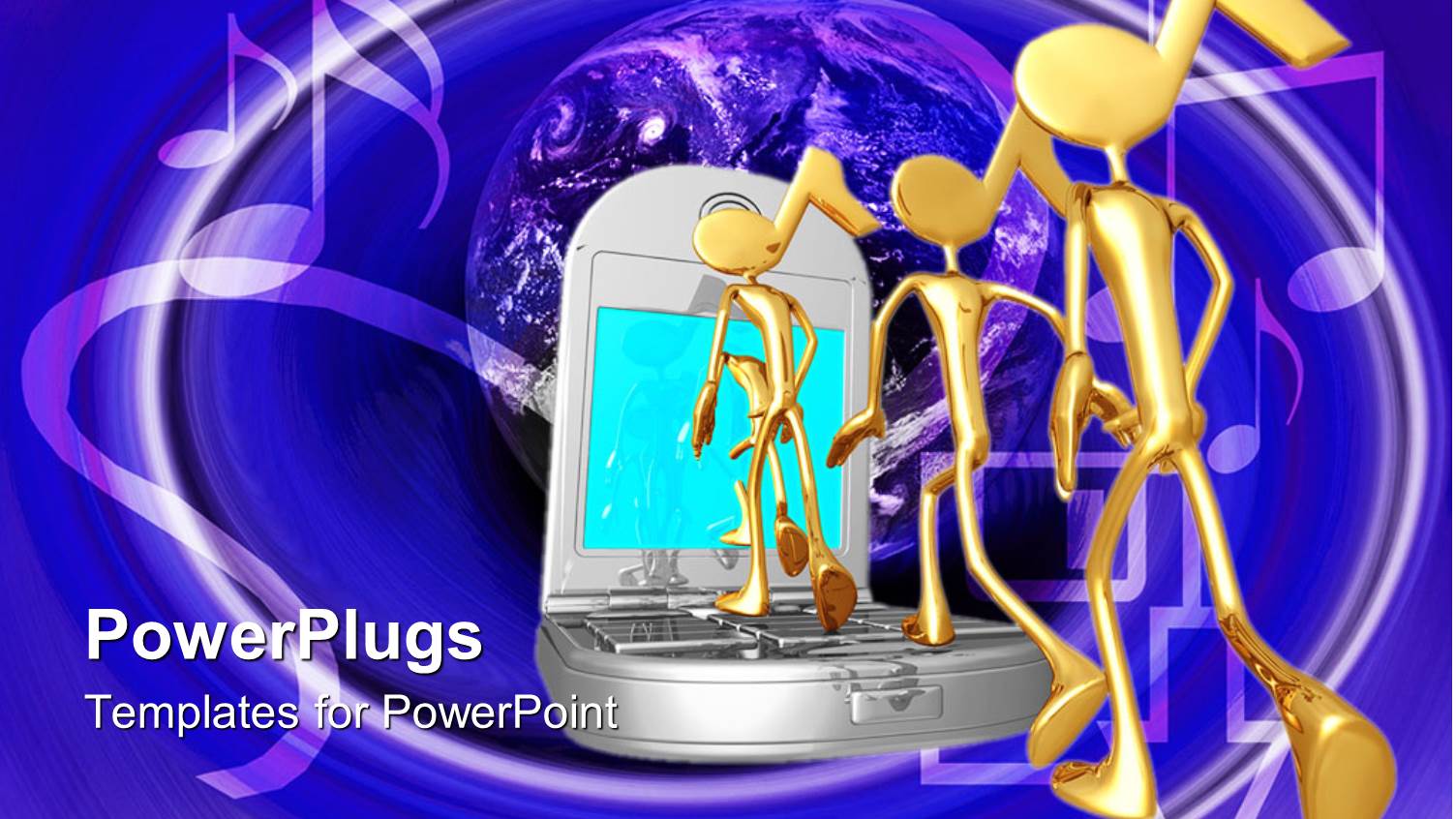 a Cell Phone Playing Music Tunes