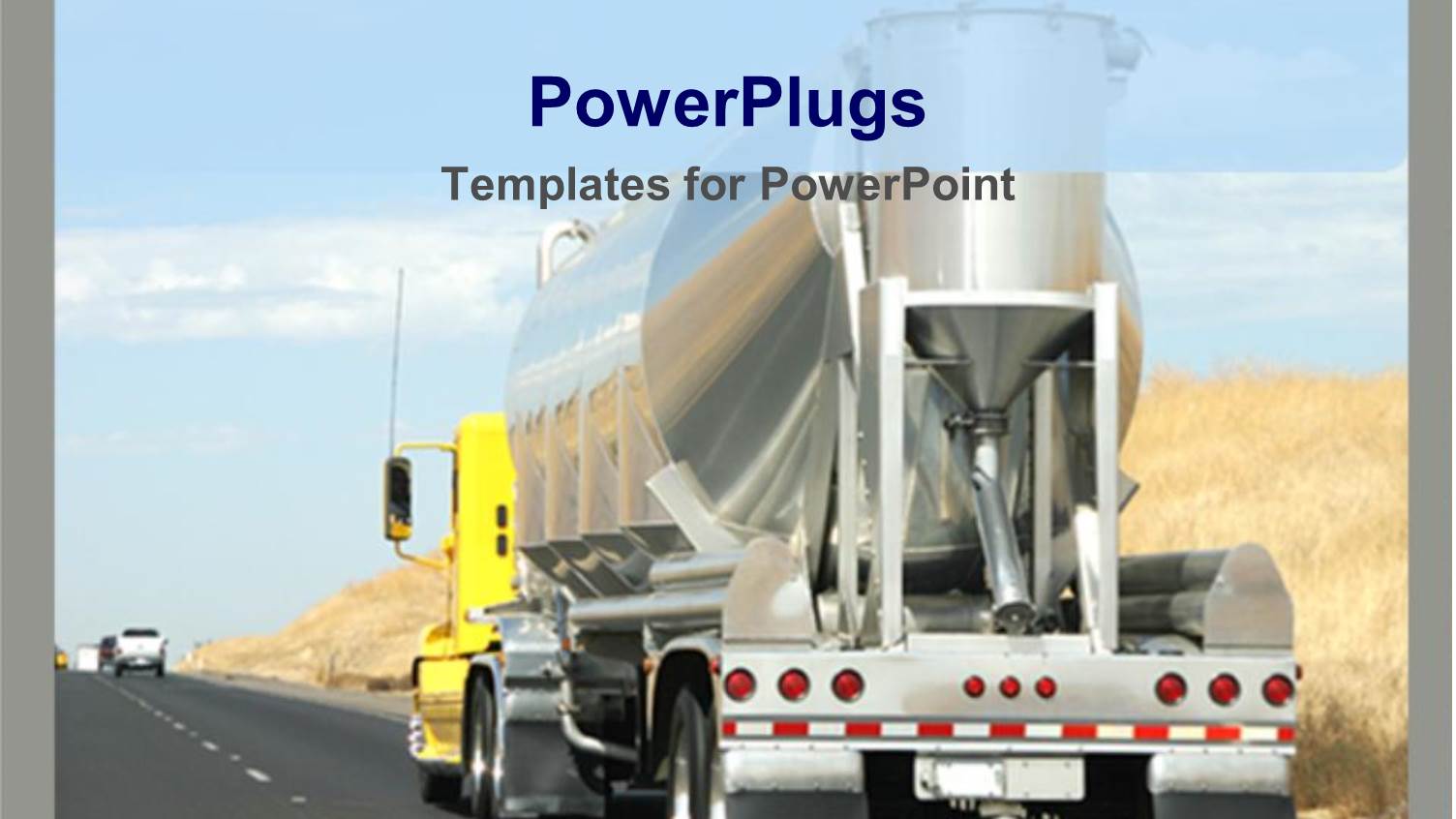 Cement Mixer Truck Driving Down Highway, Construction