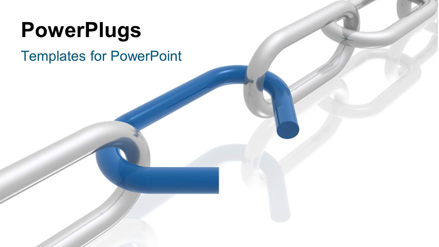 a Chain with a Broken Piece and White Background