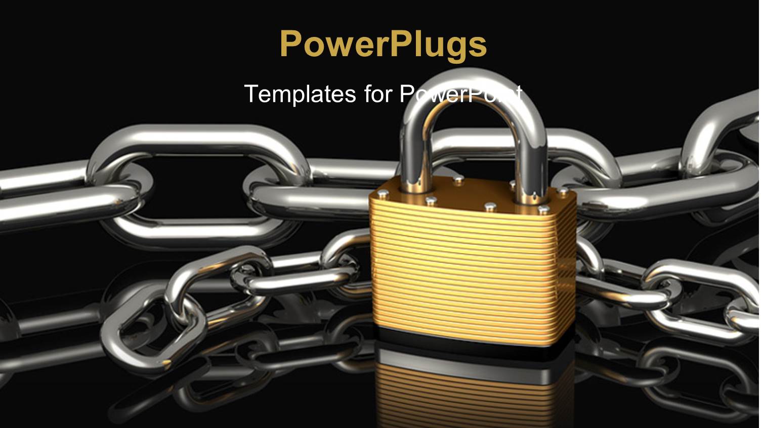 a Chain with a Lock and Blackish Background