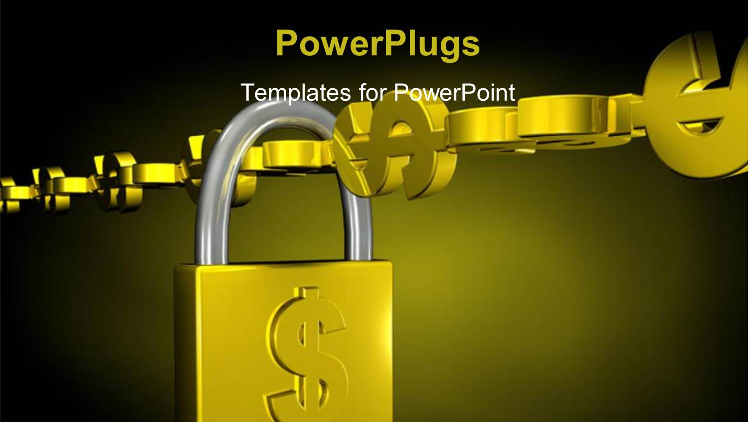 a Chain Made of Currency Signs with a Lock