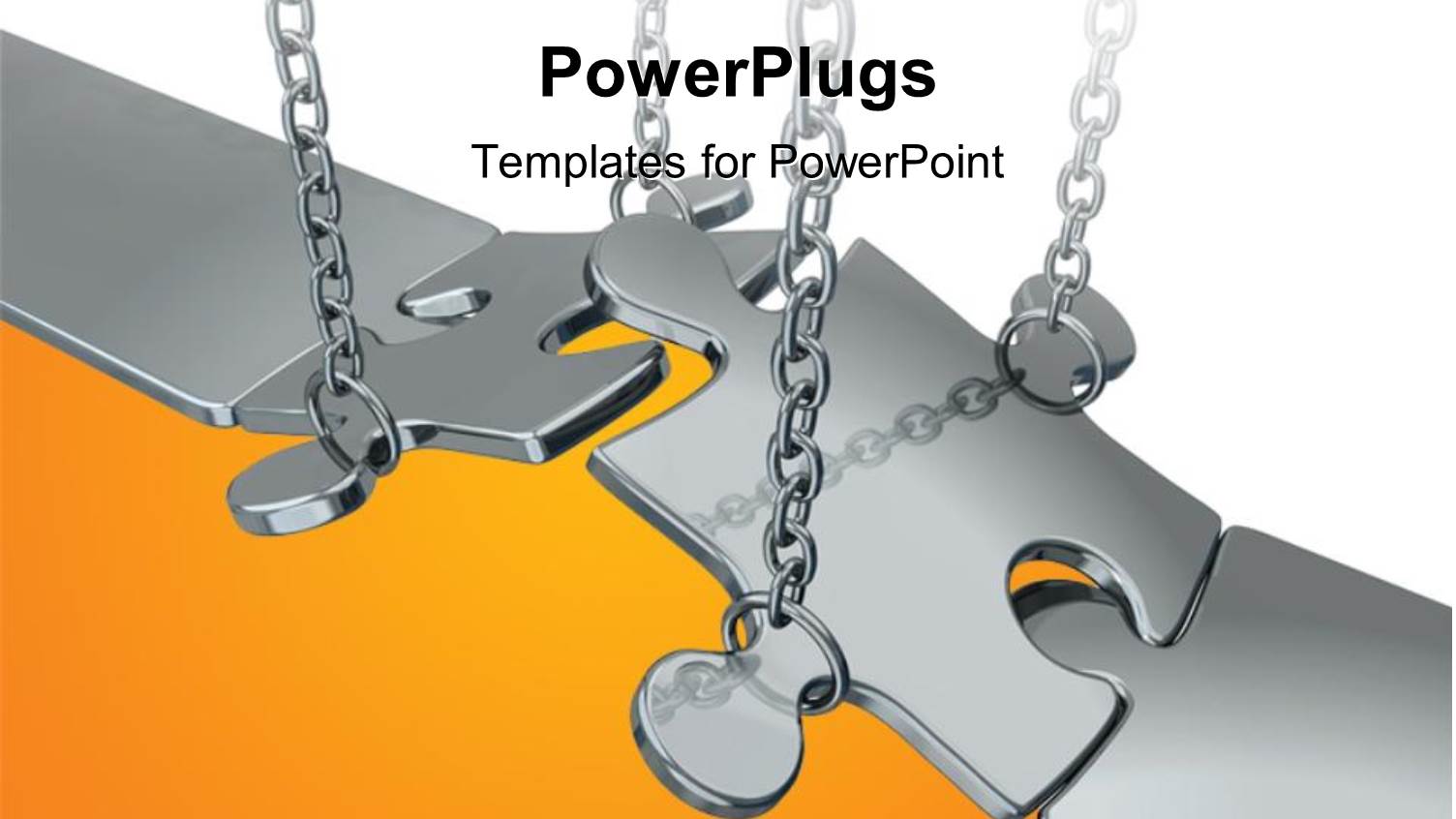 Chain Putting Chrome Jigsaw Puzzle Pieces in Place as Bridge 