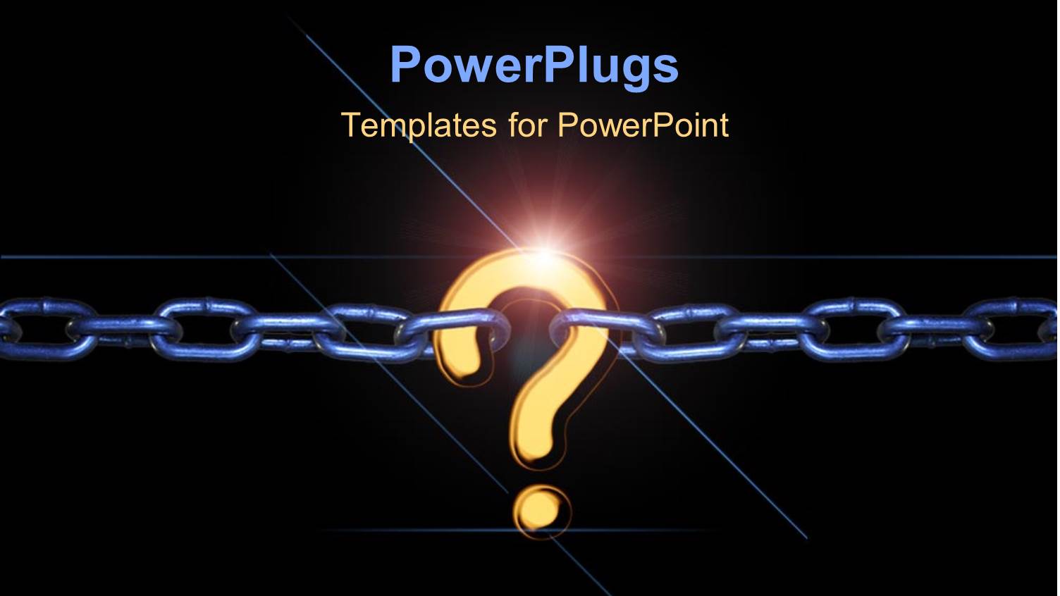 a Chain with a Question Mark and Blackish Background