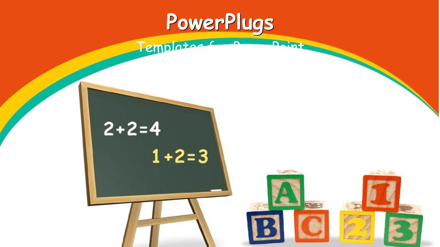 Chalk Board with Alphabet and Numbers Kids Learning Blocks