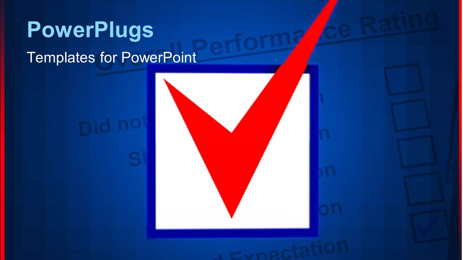 Checkbox with White Background Blue Margins and a Red Tick Inside it on Test Paper Background