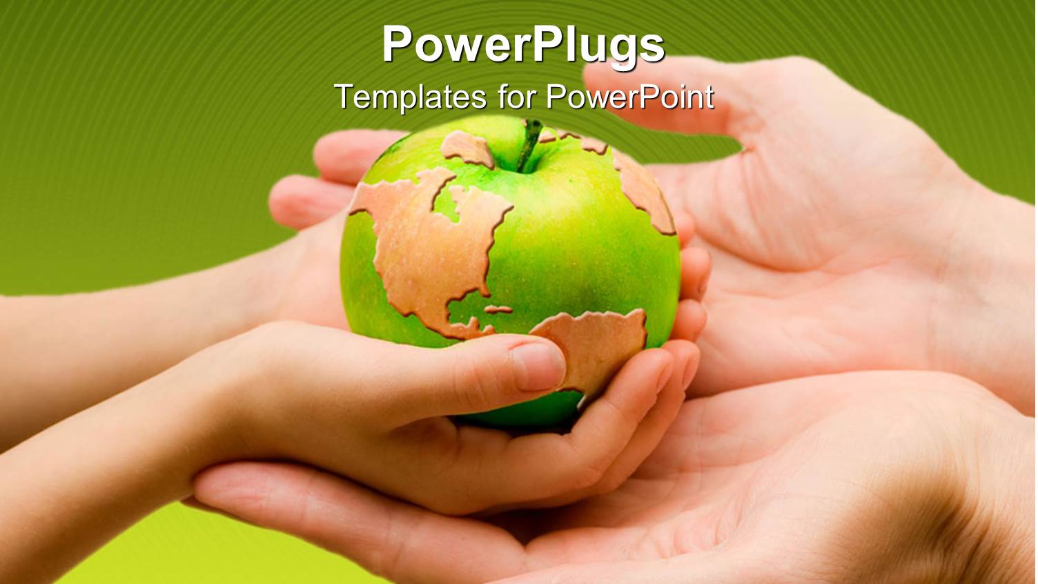 a Child Holding the Globe in Form of an Apple with the Mother's Hands Beneath his