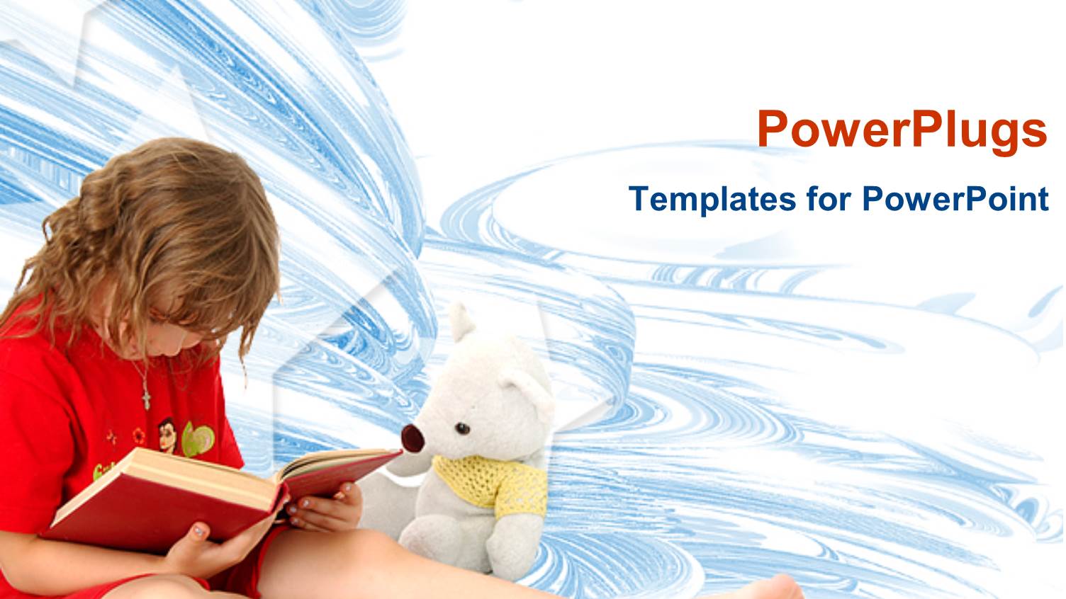 Child Reading Think the Book with Stars in Background