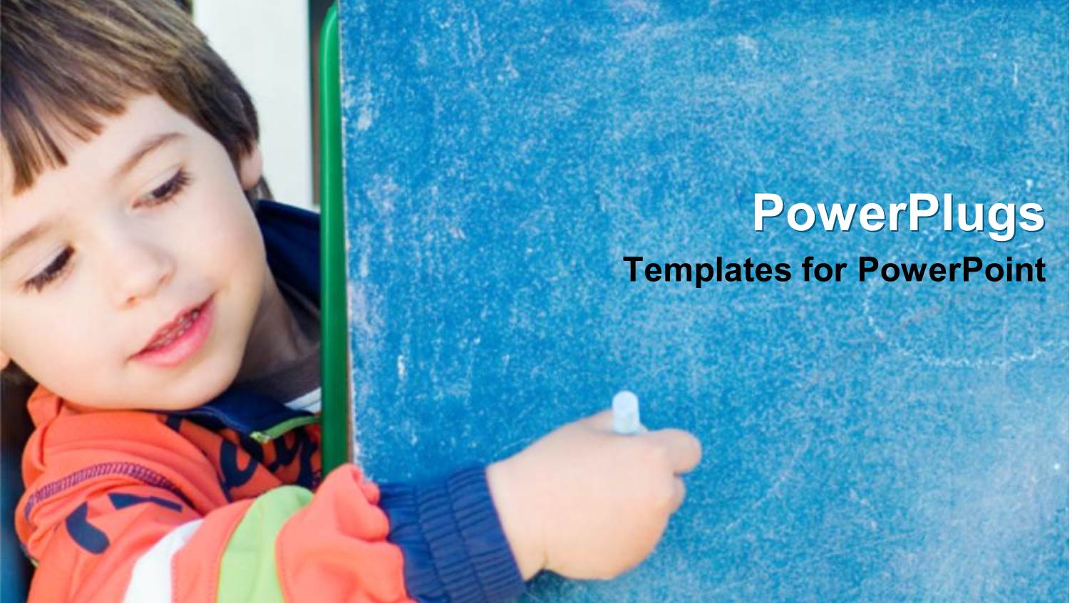 a Child Writing on the Board