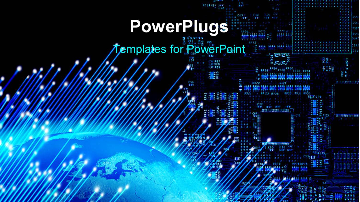 a Chip in the Background with a Globe in Front