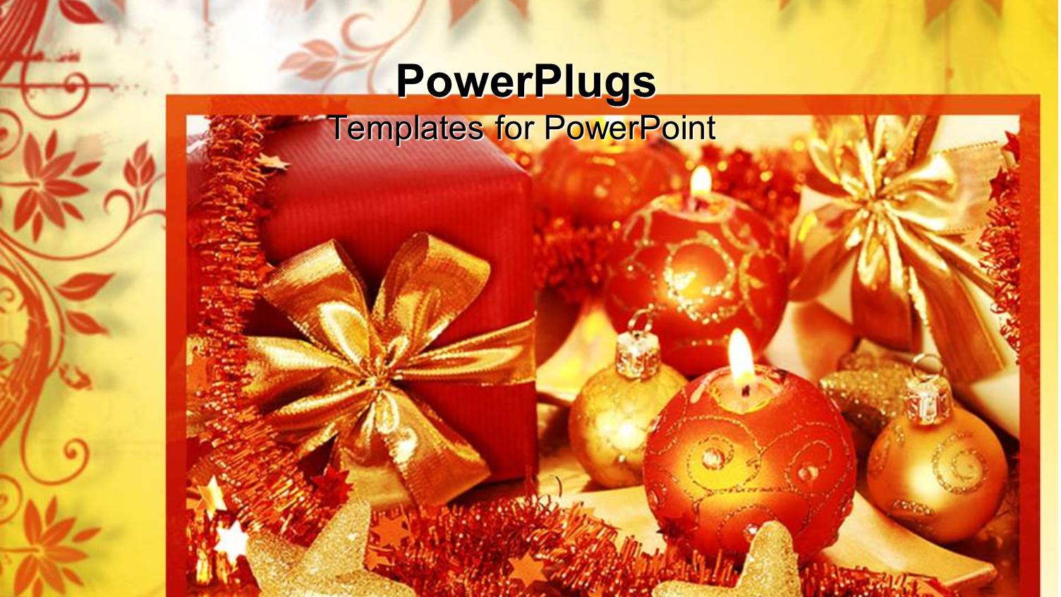 Christmas Decorations with Ornaments and Gift Boxes with Ribbons