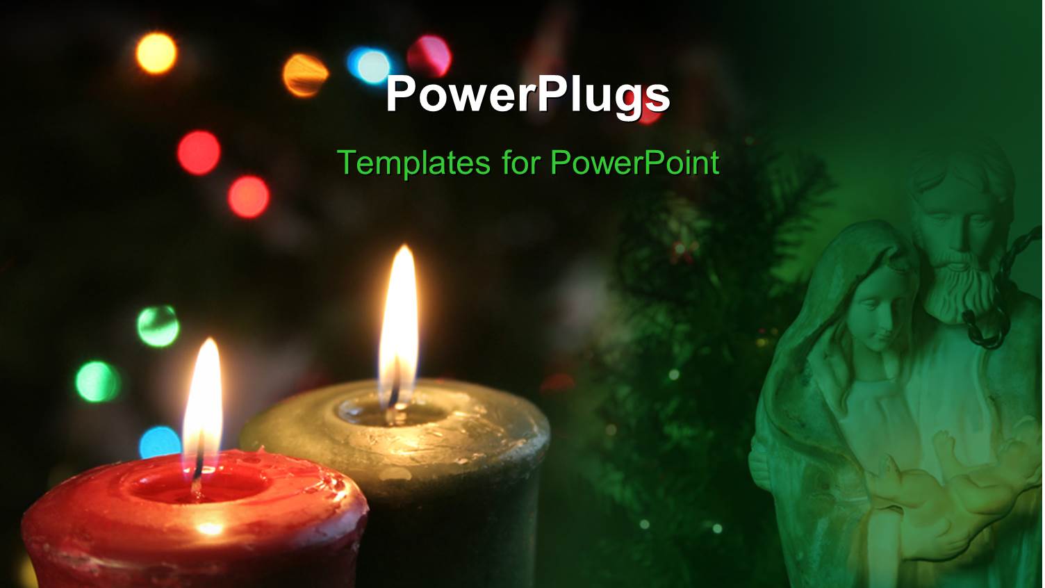 a Christmas Figurine with a Red and Black Colored Candle