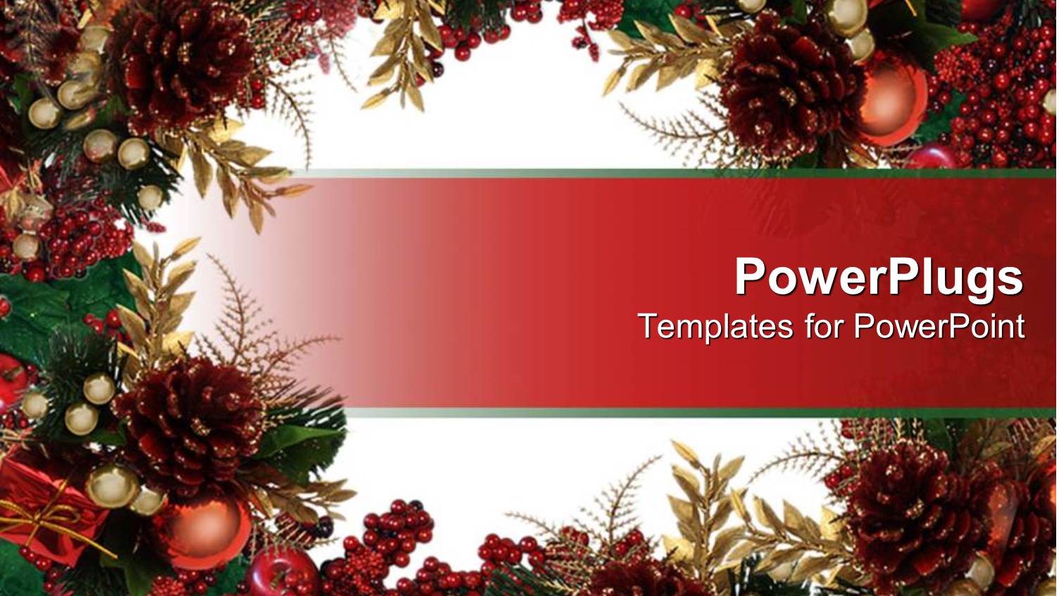 Christmas Ornaments Forming a Frame on a White Background