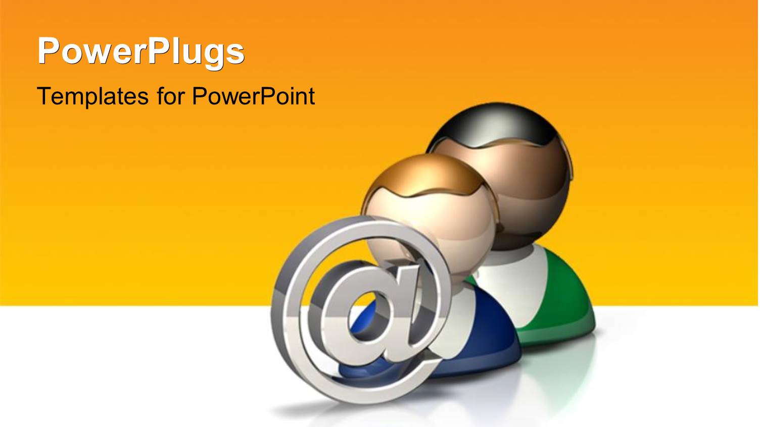 Chrome Email Symbol with Two People Icons on White Surface 