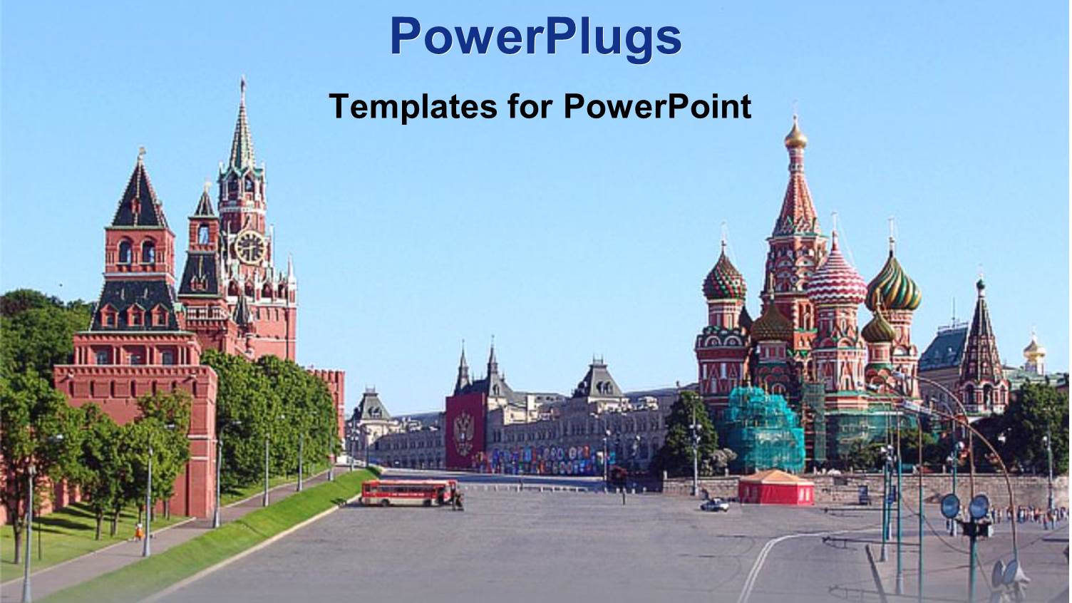 City Depiction of Kremlin, Beautiful Buildings, Temples, Churches Street View