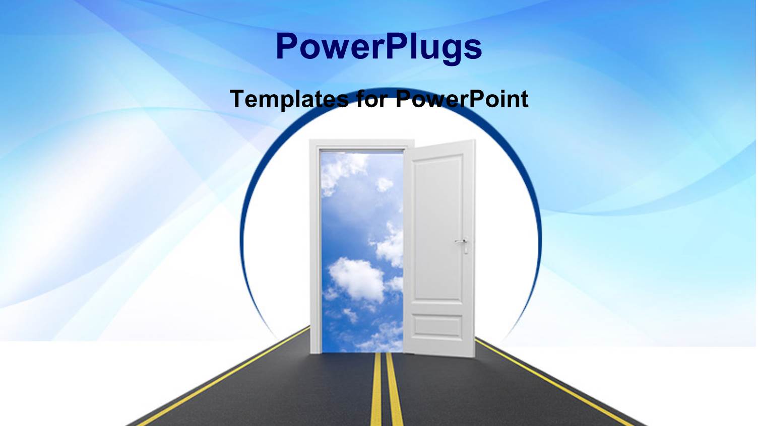 Clean Path Leads to Open Door to Blue Cloudy Sky