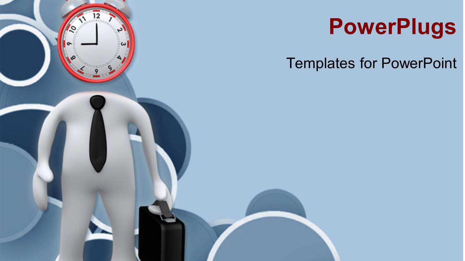 a Clock with a Figure and a Bluish Background