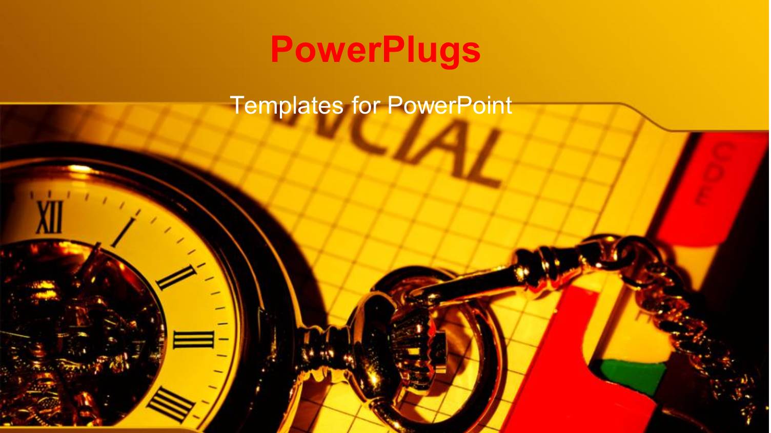 a Clock with a Golden Key and Report in the Background